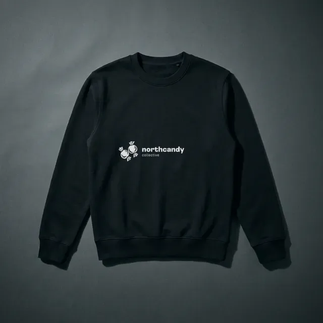 collective crewneck — brushed fleece, embroidered wordmark. placeholder product shot